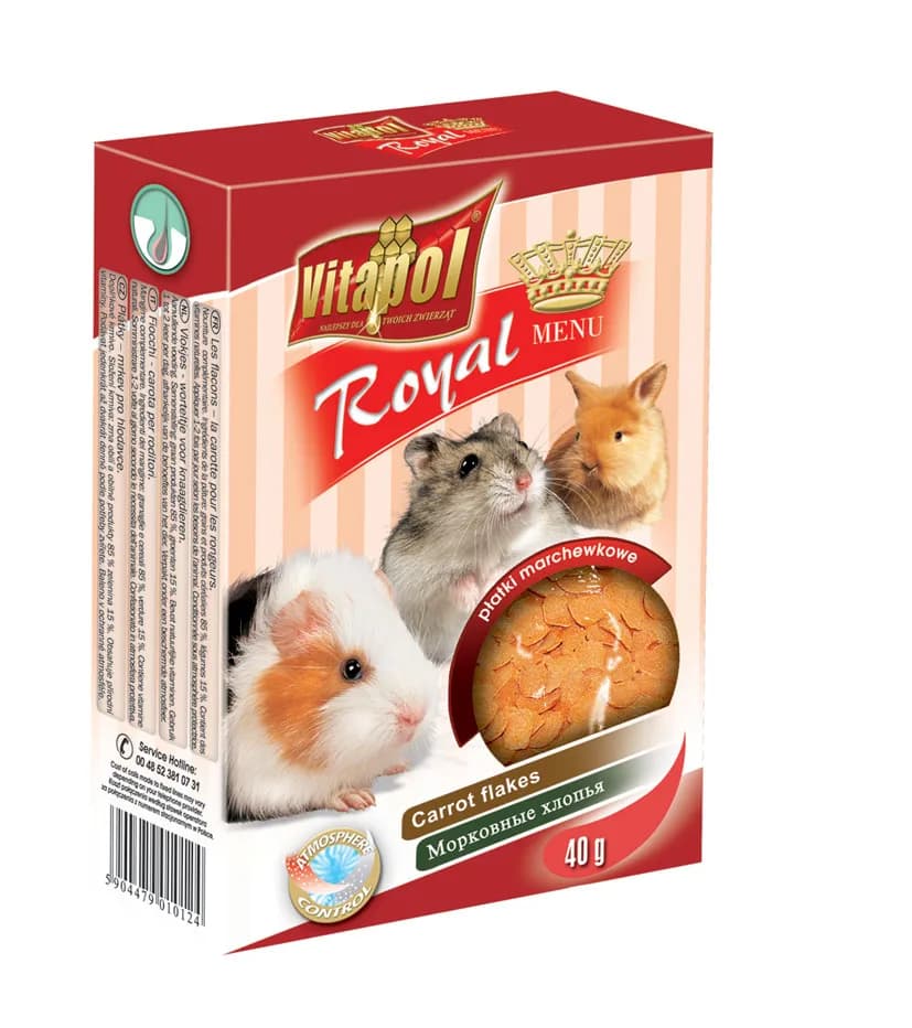 Vitapol Menu przysmak Płatki marchewkowe 40 g
