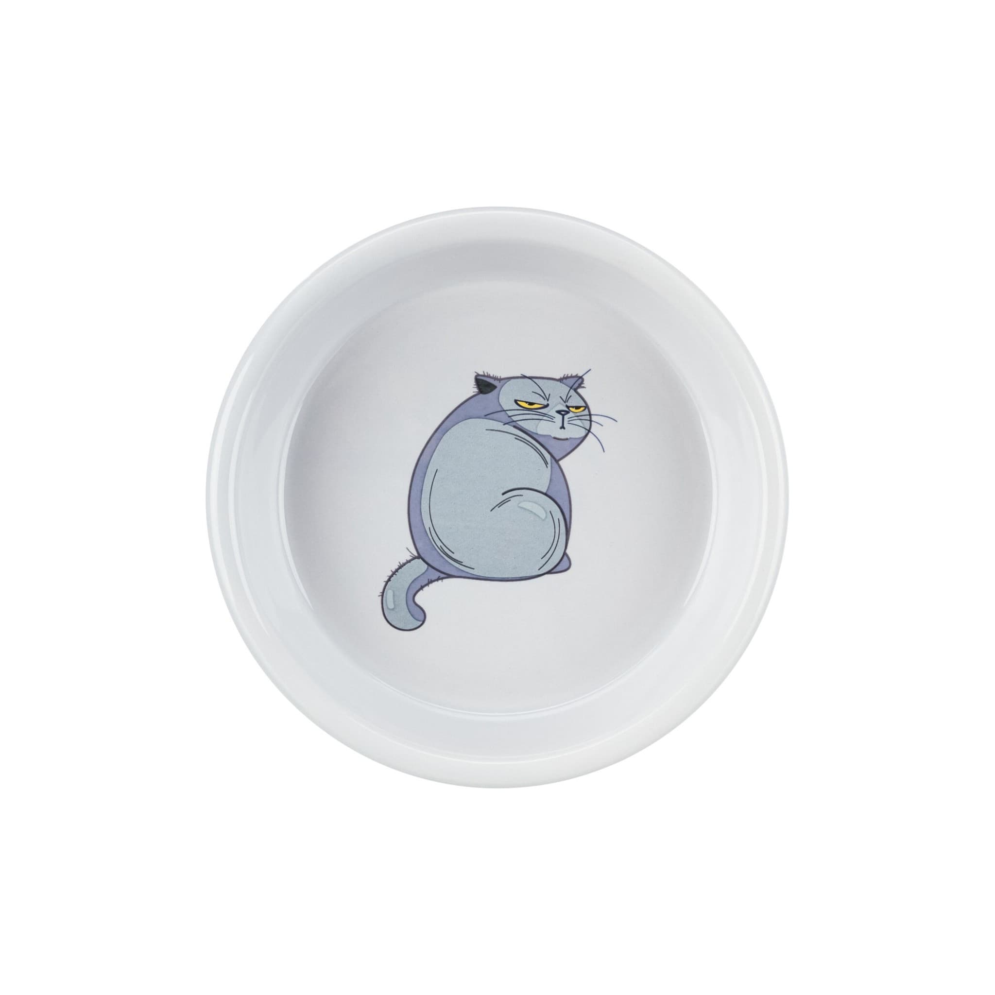 Trixie miska ceramiczna z nadrukiem dla kota 0 25 l 13 cm