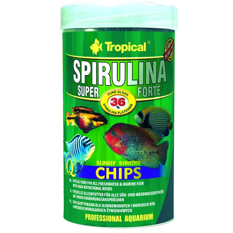 Tropical Super Spirulina Forte Chips puszka