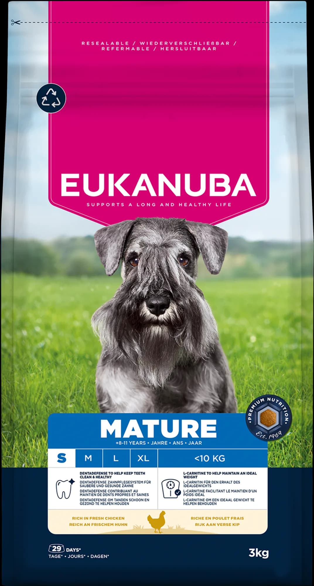 Eukanuba Dog life care mature sucha karma dla dojrzałych psów małych ras kurczak – 3 kg
