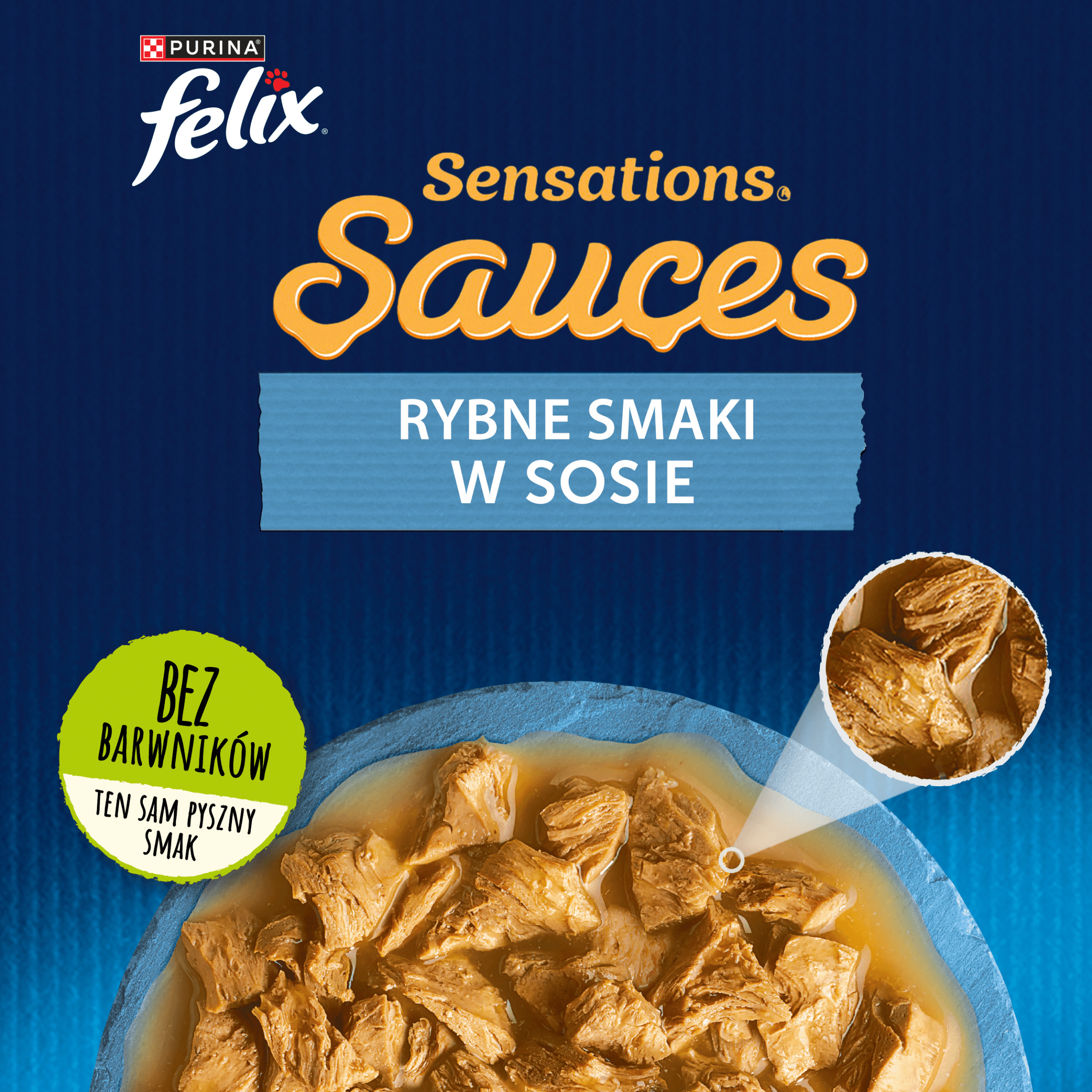 Felix Sensations saszetki karma mokra dla dorosłych kotów Ryba w sosie 4 × 85 g