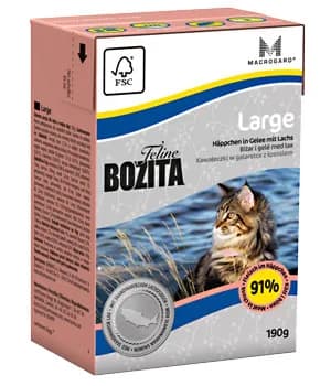 Bozita Large kawałeczki mięsa w galarecie dla kotów dużych ras 190 g