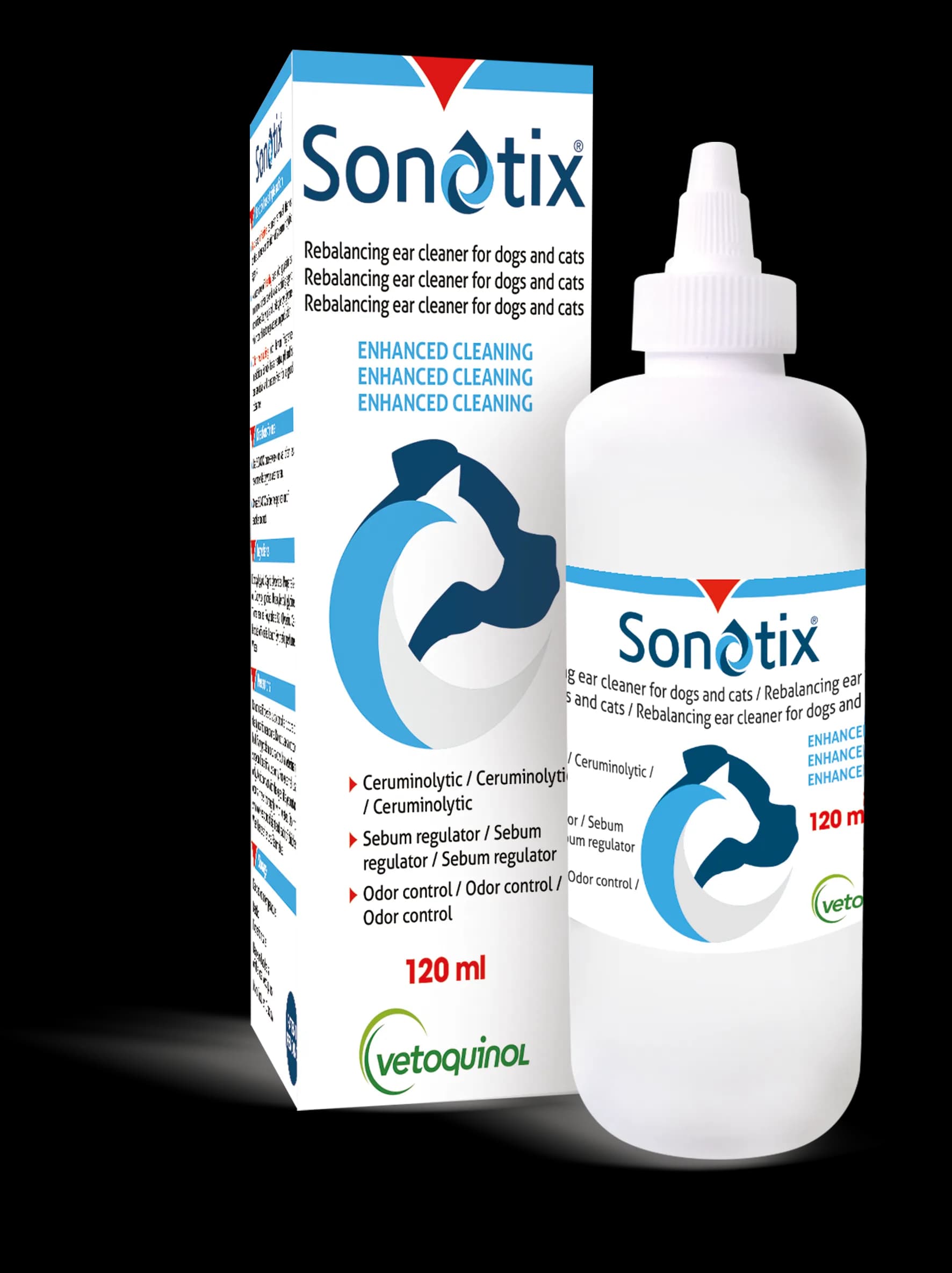 Vetoquinol Sonotix Normalizujący i przywracający równowagę preparat do czyszczenia uszu dla psów i kotów