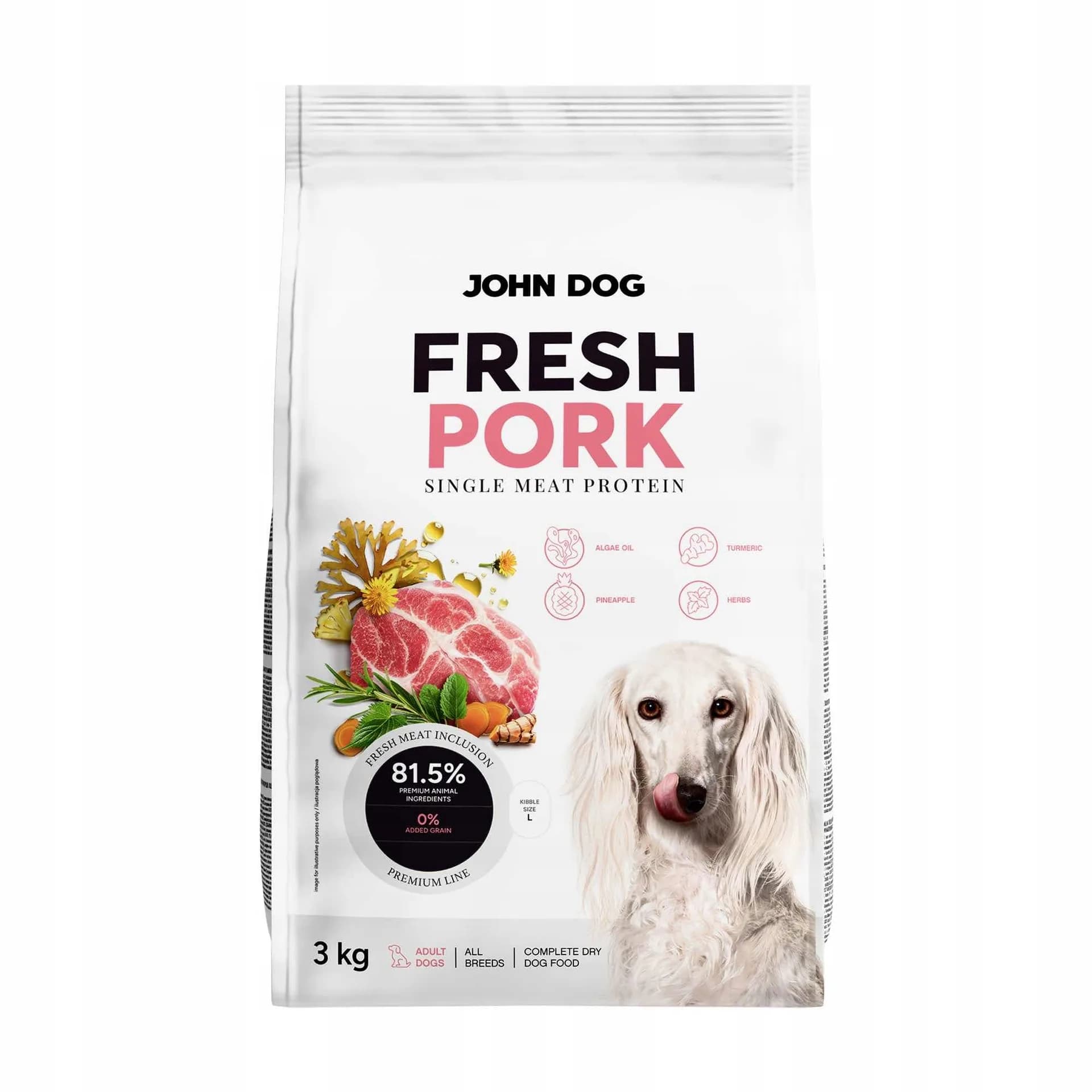 John Dog Karma sucha dla psa wieprzowina Fresh 3 kg