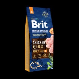 Brit Premium by Nature Adult karma sucha z kurczakiem dla dorosłych psów średnich ras