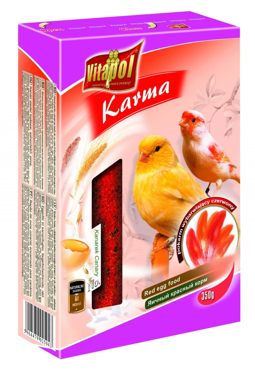 Vitapol Karma jajeczna wybarwiająca dla kanarka – żółty