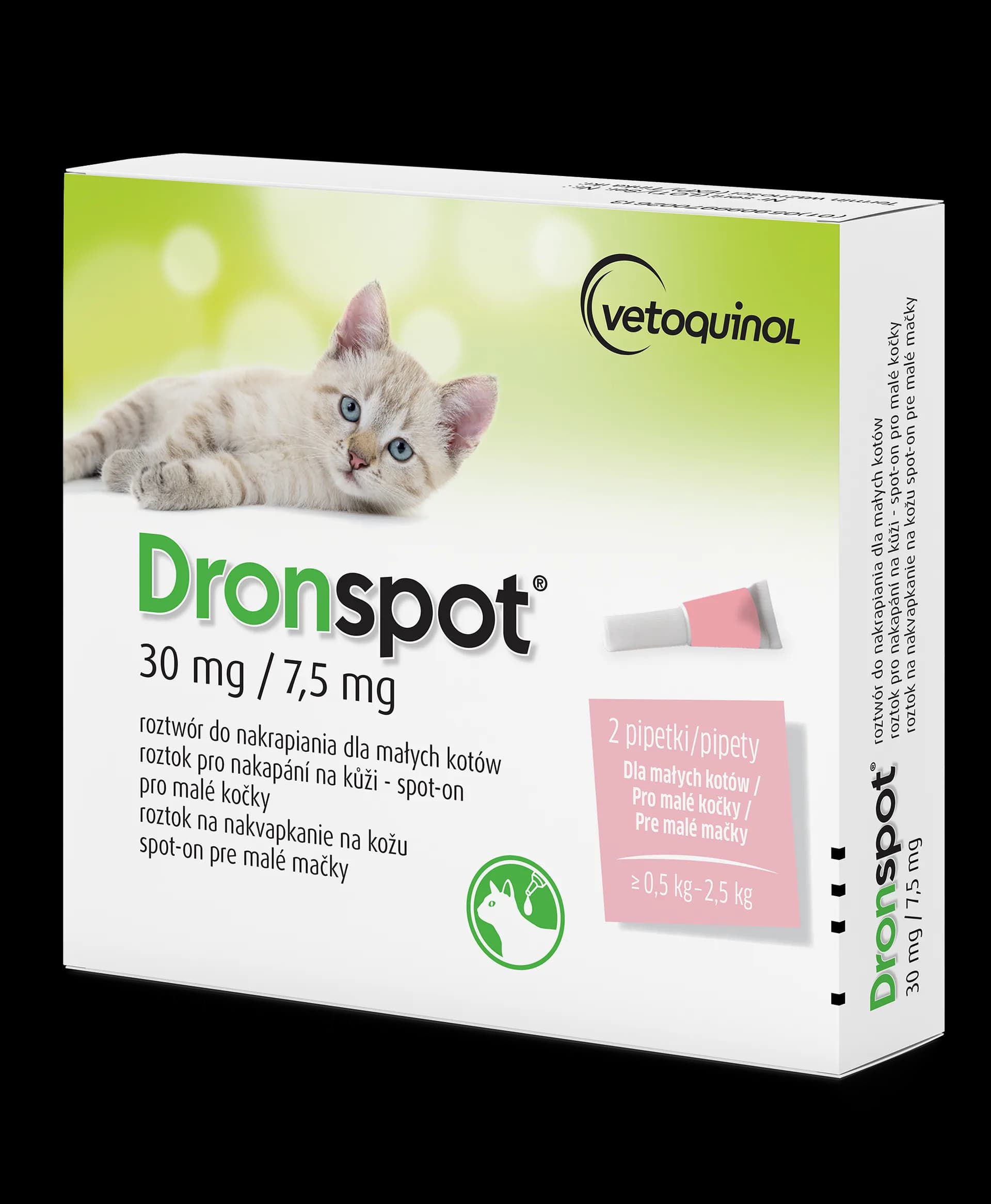 Vetoquinol Dronspot dla małych kotów / 30 mg 7 5 mg
