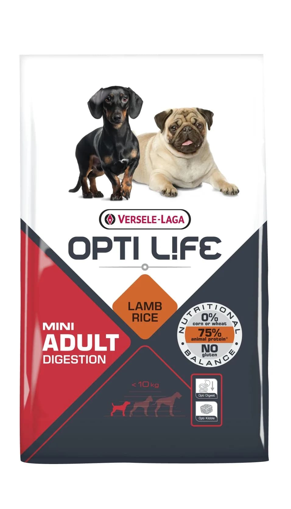 Versele-Laga Opti Life Adult Digestion Mini karma z jagnięciną dla dorosłych psów ras małych i miniaturowych z wrażliwym układem pokarmowym