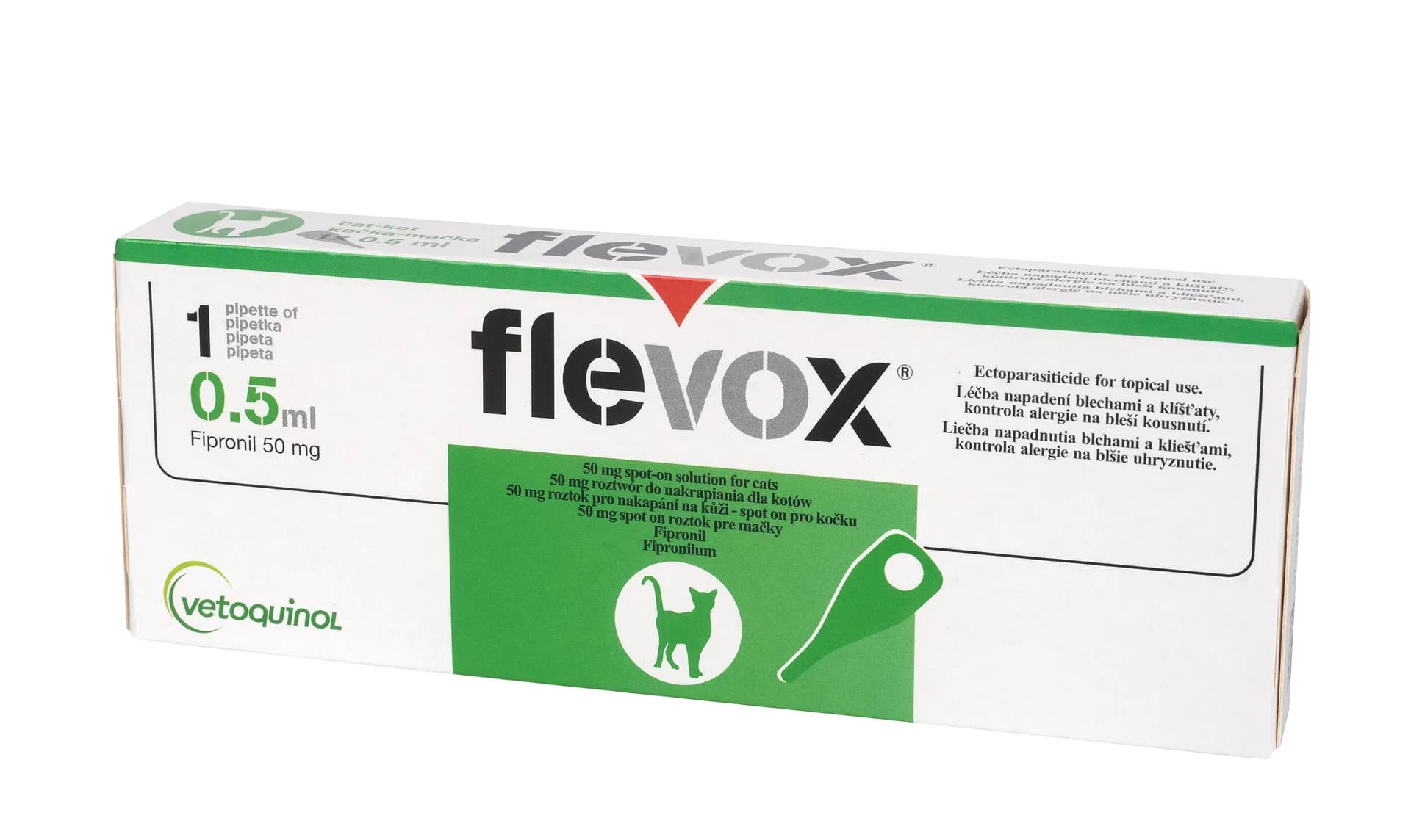 Vetoquinol Flevox roztwór do nakrapiania dla kotów pipetka 0 5 ml