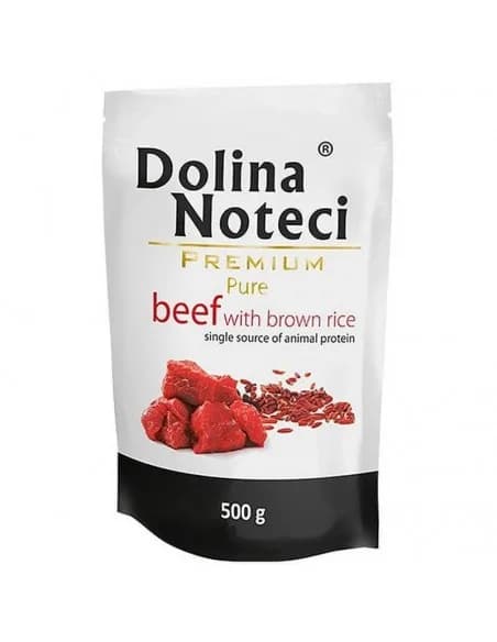 Dolina Noteci Premium Pure karma mokra dla psa alergika Wołowina z ryżem 500 g