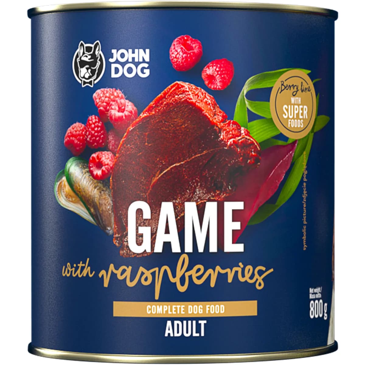 John Dog Berry Adult dziczyzna z malinami – 800 g