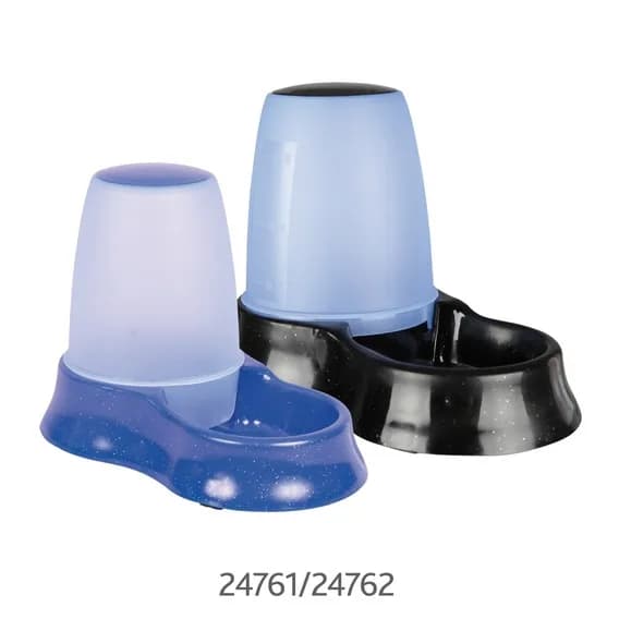 Trixie Dozownik wody i pokarmu, plastikowy, antypoślizgowa podstawa – 0,6 l, 21 × 15 × 12 cm