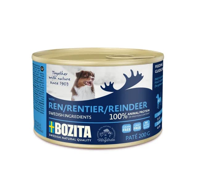 Bozita Mokra karma dla psów w puszkach renifer – 200 g