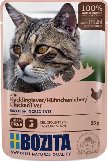 Bozita Karma mokra dla kotów w saszetkach wątróbka drobiowa 85 g
