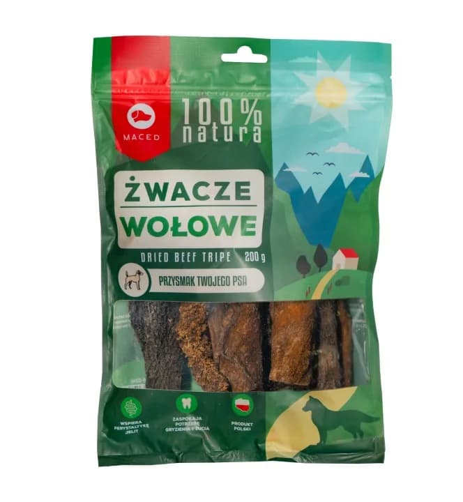 Maced Przysmak dla psa Żwacze Wołowe na Apetyt 100% Natura Smakołyki – 200 g