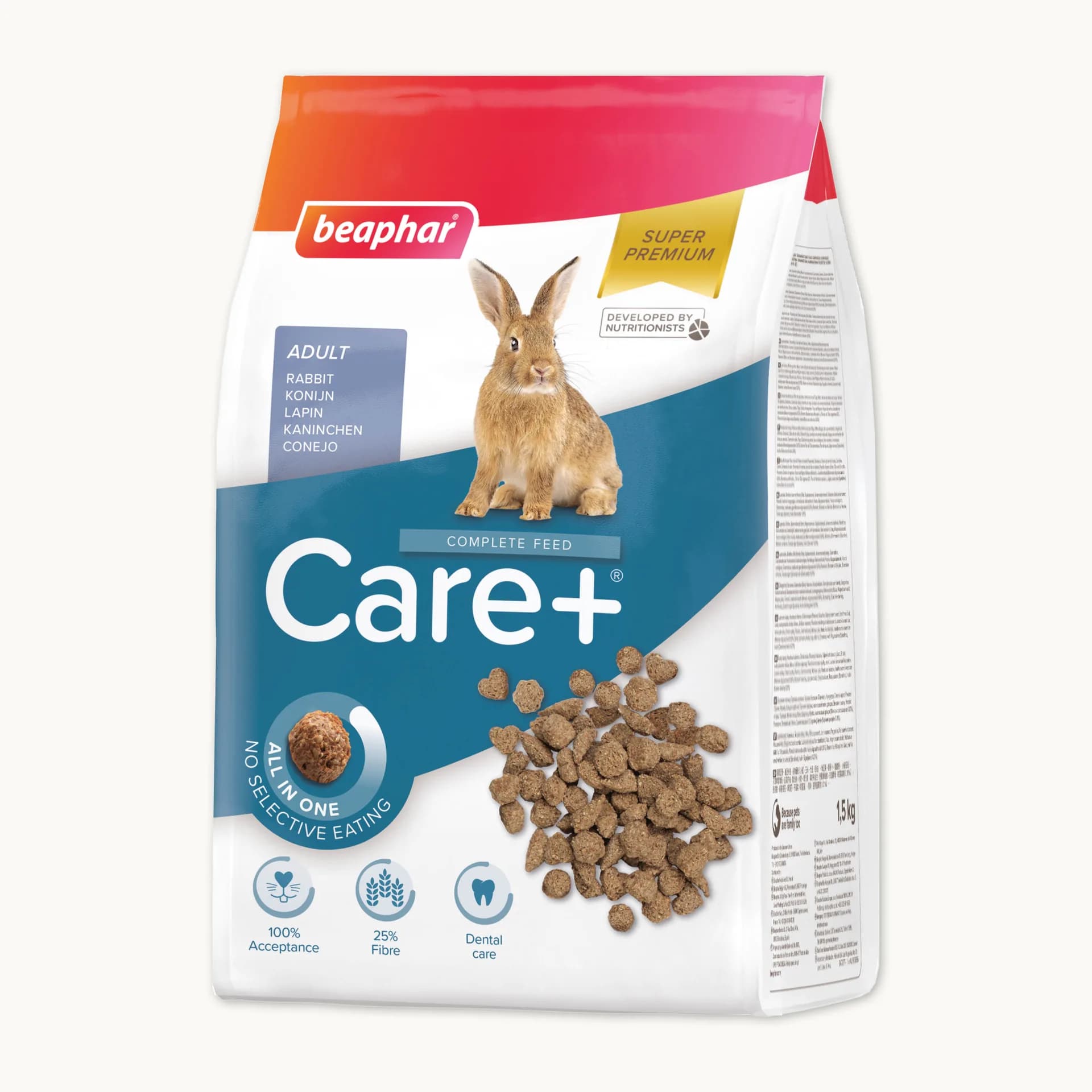 Beaphar Care+ Rabbit Adult pełnoporcjowa karma dla królika – 700 g