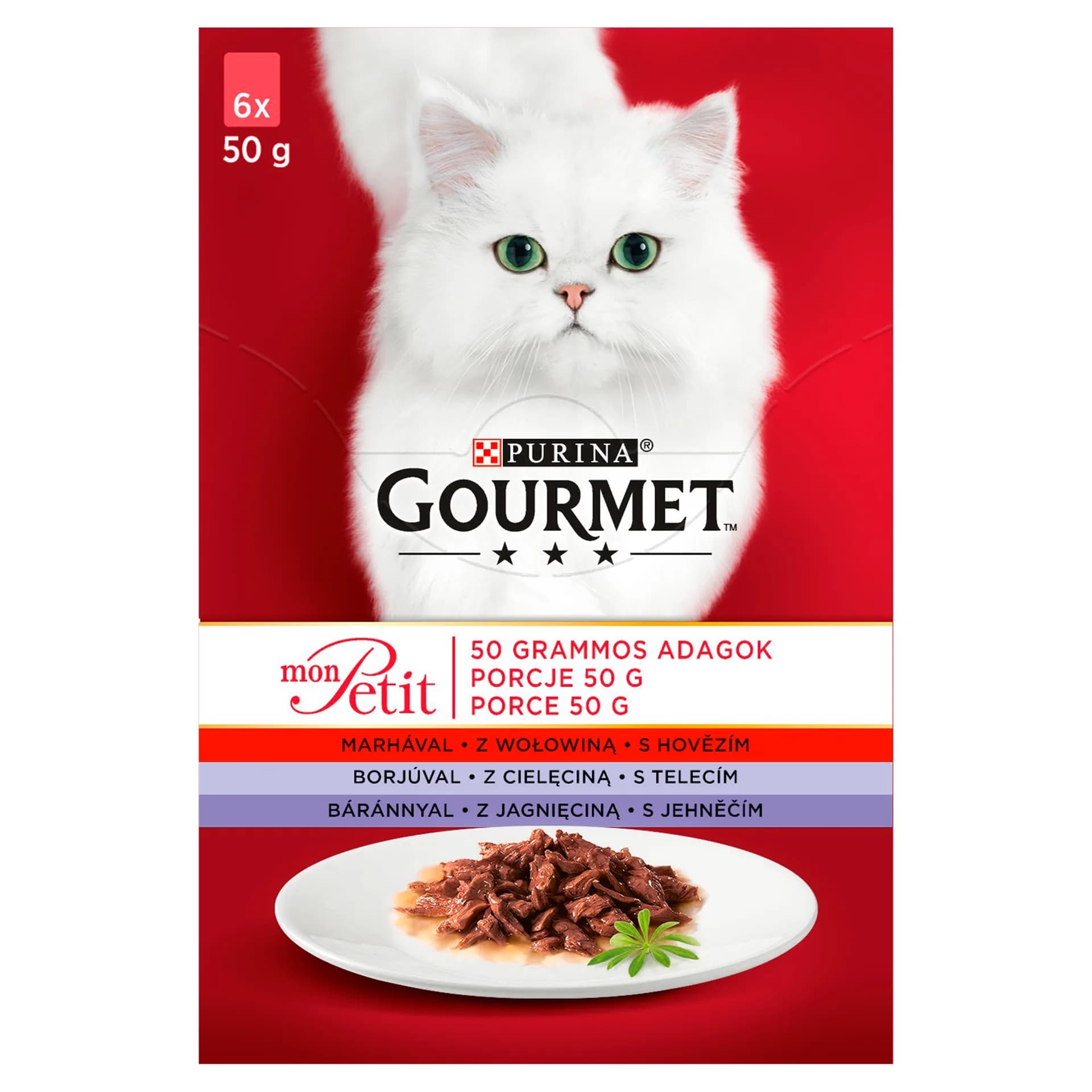 Gourmet Purina Mon Petit mix mięsny 6 × 50 g
