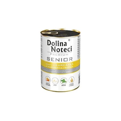 Dolina Noteci Premium Senior Bogata w Kurczaka z Marchewką i Bazylią dla psa 400 g