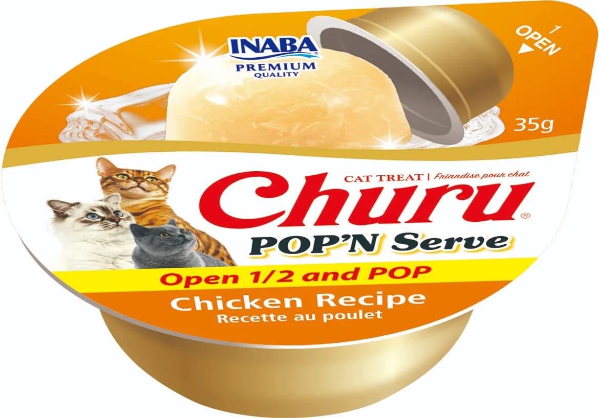 INABA Cat Churu Pop'n Serve Chicken 2 × 35 g 70 g przysmak dla kotów 70 g