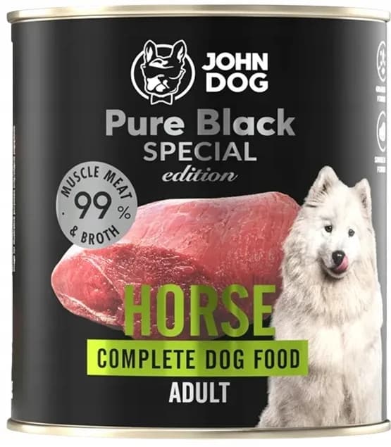 John Dog Pure Black Special Edition Dorosły Konina 99% – 800 g