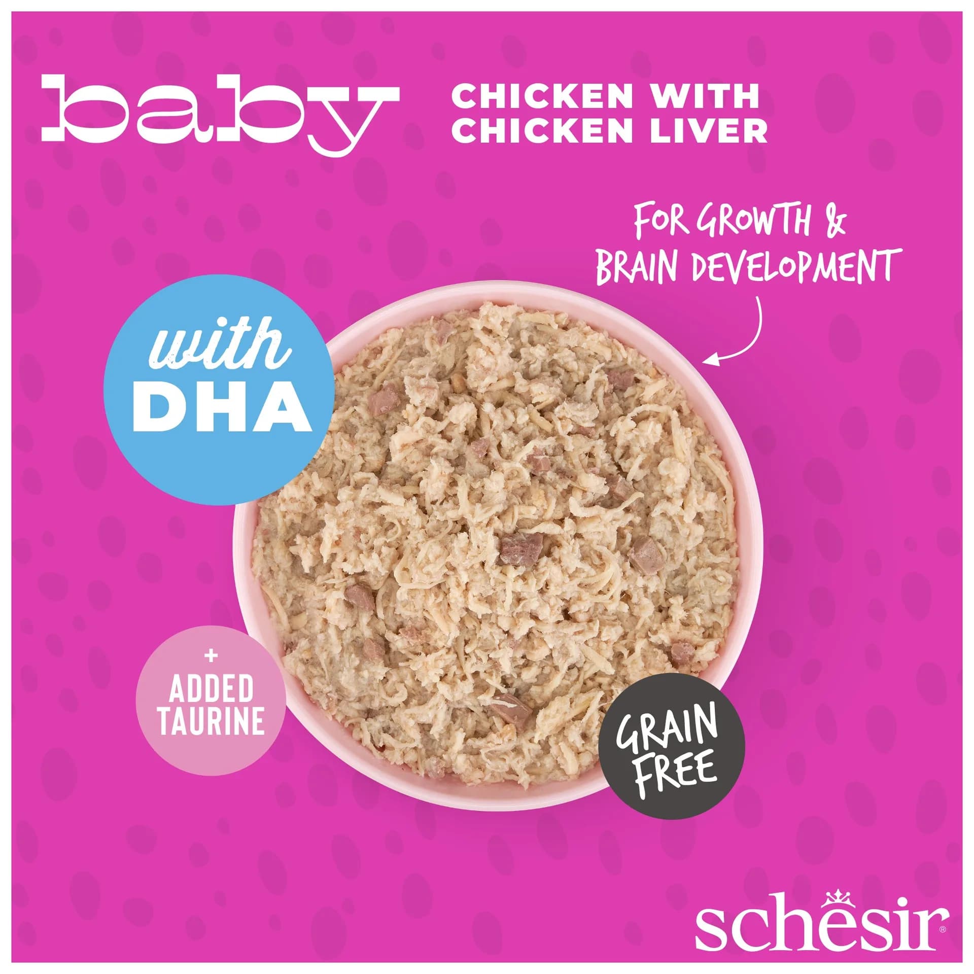 Schesir Baby Thrive multipack karma mokra dla kociąt kurczak z wątróbką – 70 g