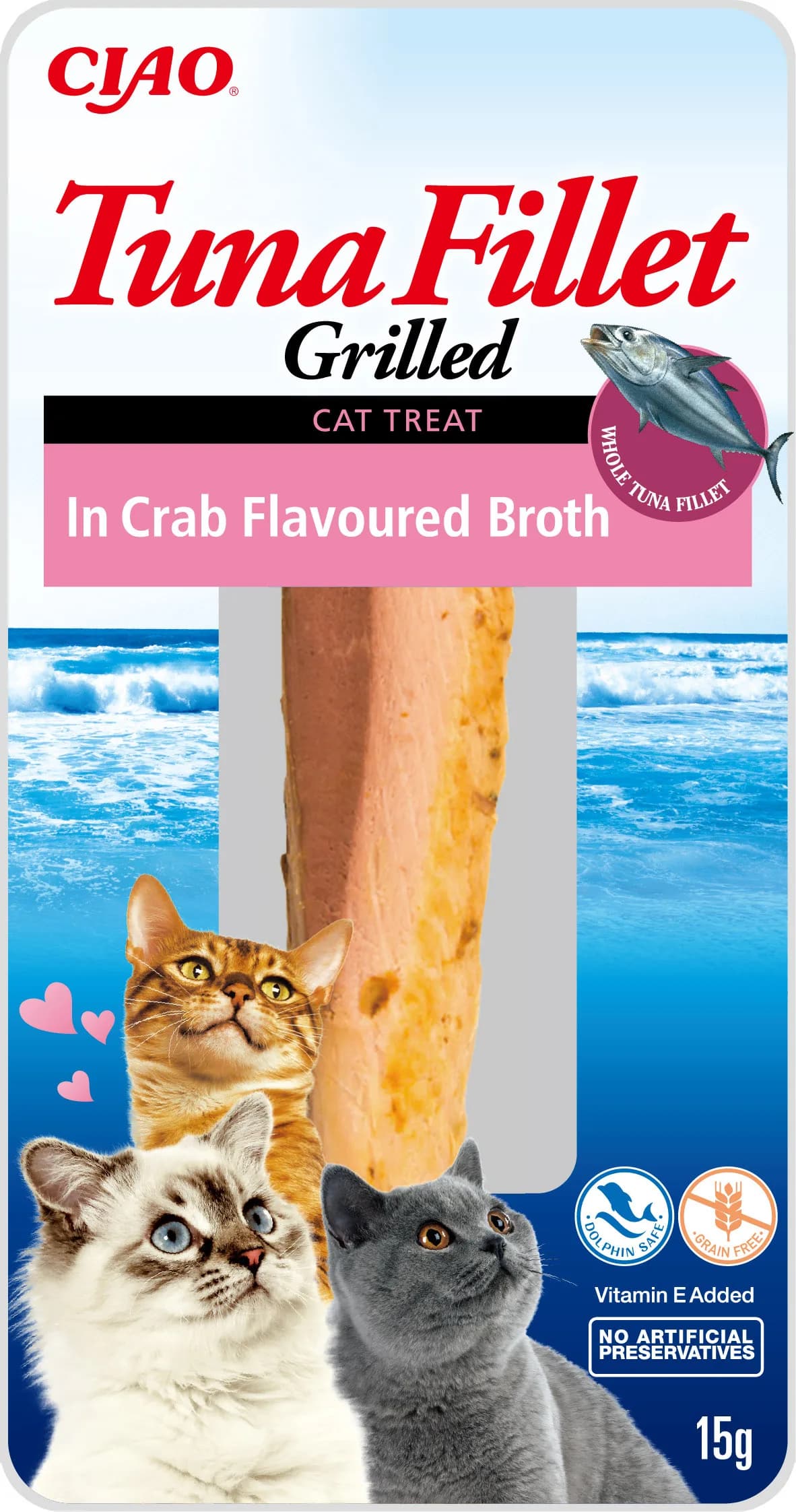 INABA Cat Tuna Fillet In Crab Flavoured Broth przysmak dla kotów 15 g
