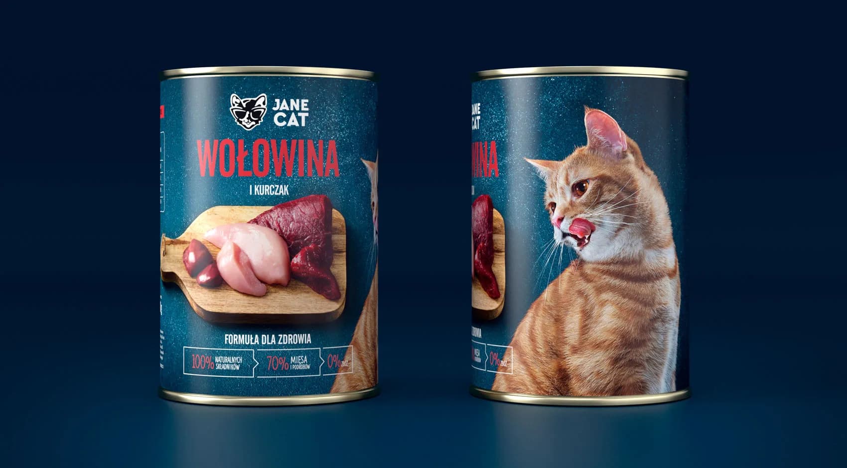 Jane Cat Premium karma mokra dla kota wołowina i kurczak – 400 g