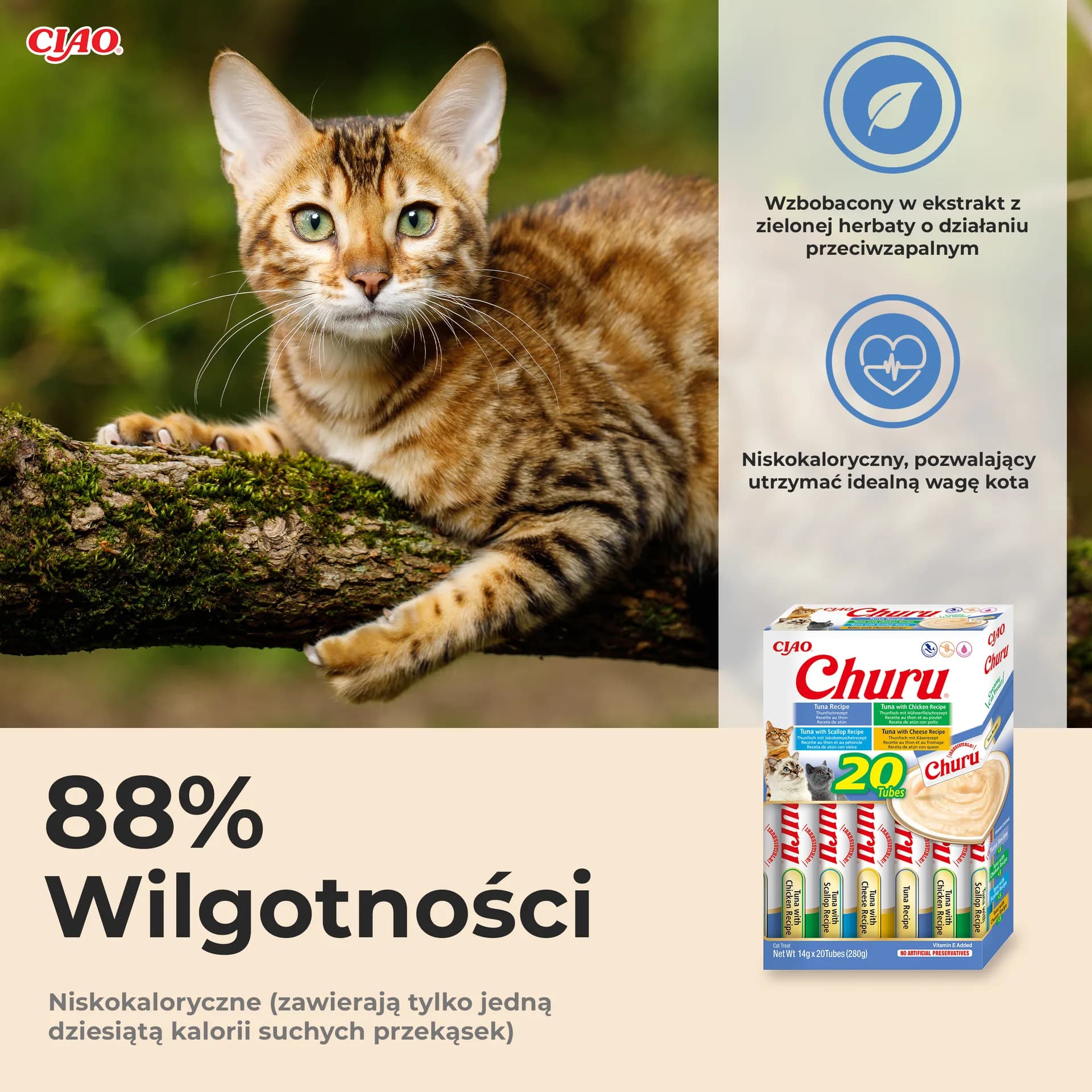 INABA Cat Churu Varieties przysmak dla kotów Tuna 20 × 14 g 280 g