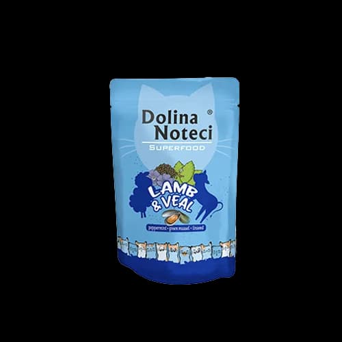 Dolina Noteci Superfood karma mokra dla dorosłych kotów jagnięcina i cielęcina 85 g