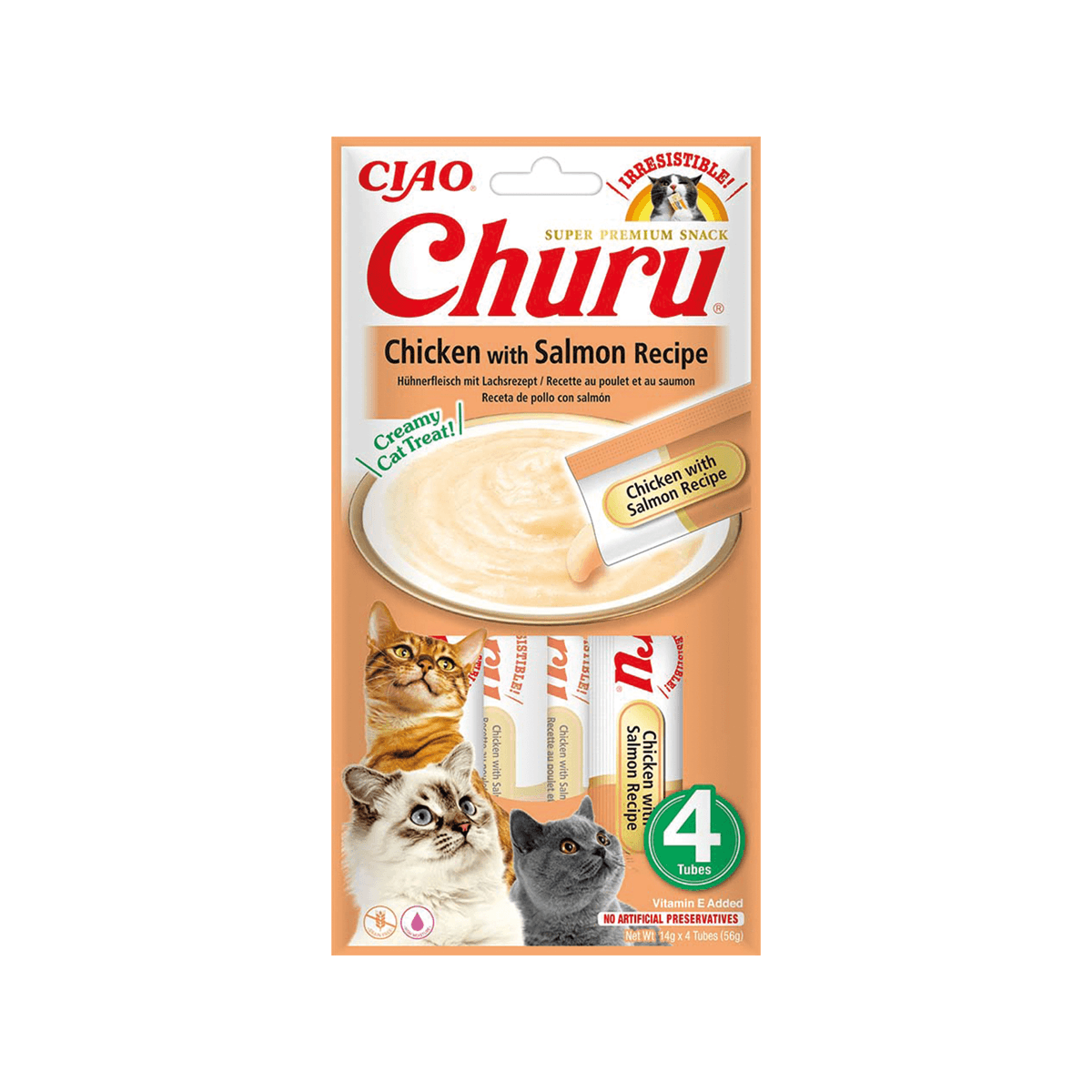 INABA Cat Churu przysmak dla kotów Chicken With Salmon 4 × 14 g 56 g