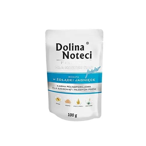 Dolina Noteci Premium Junior saszetka bogata w żołądki jagnięce dla psa100 g
