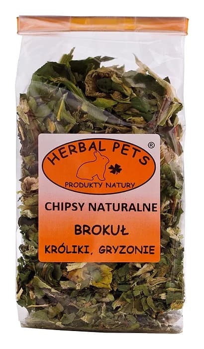 Herbal Pets Chipsy naturalne brokuł karma dla gryzoni 50 g