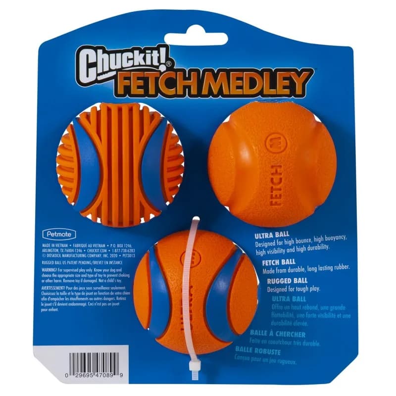 Chuckit zestaw piłek Fetch Medley Medium Iii 3pak dla psa