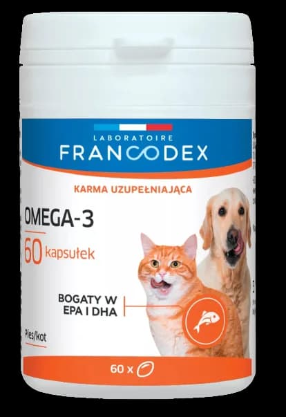 Francodex PL Omega-3, dla psów i kotów 60 kapsułek
