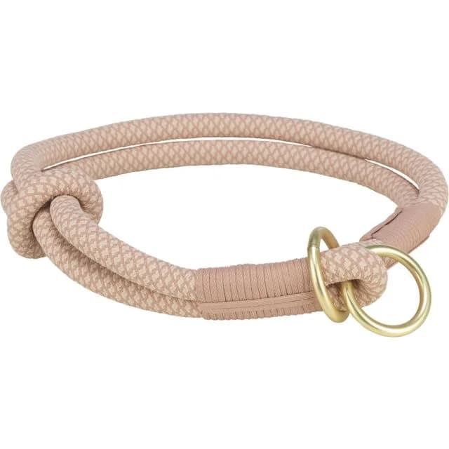 Trixie Soft Rope obroża półzaciskowa dla psa/jasnoróżowa