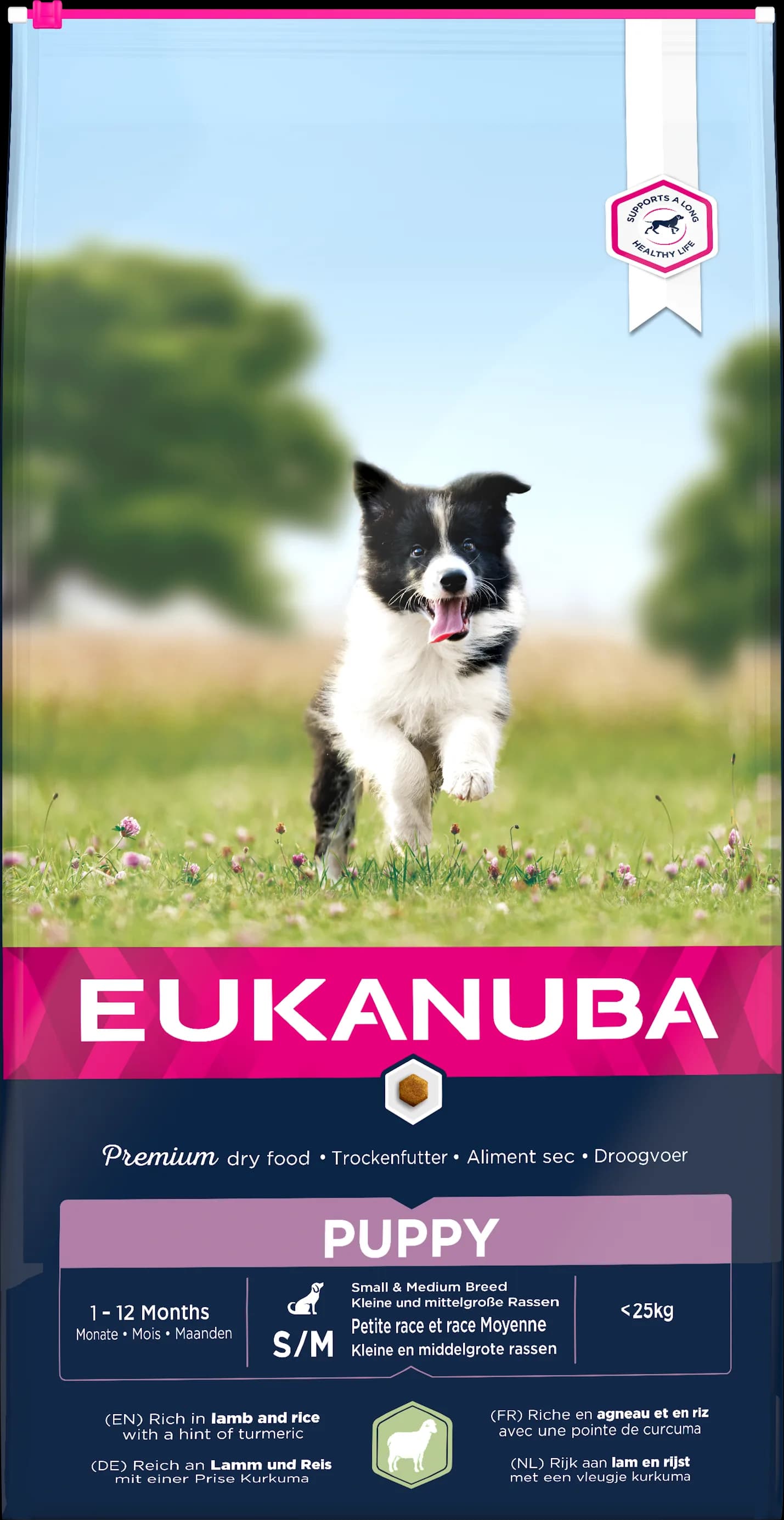 Eukanuba Dog Puppy Small & Medium Breed Lamb & Rice Bag – 2,5 kg