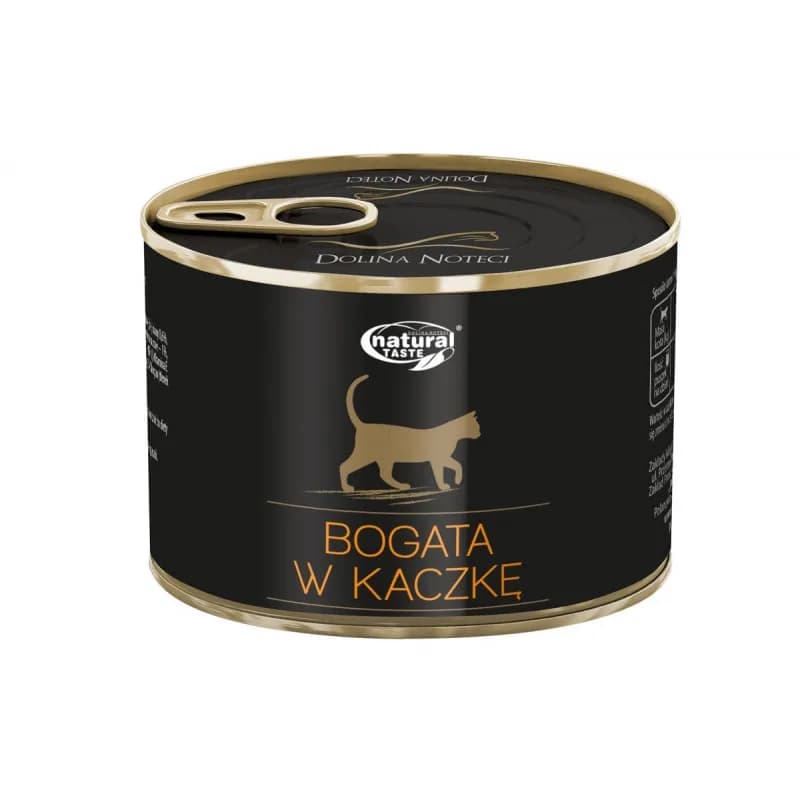 Dolina Noteci Natural Taste karma mokra dla dorosłych kotów bogata w kaczkę 185 g