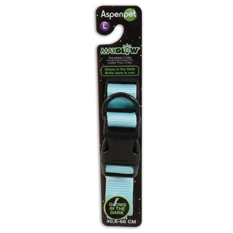 Petmate Obroża Max Glow Blue dla psa – S