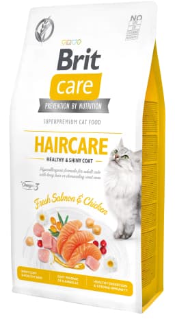 Brit Care Cat Grain Free Haircare Healthy & Shiny Coat Salmon & Chicken sucha karma dla kota łosoś i kurczak