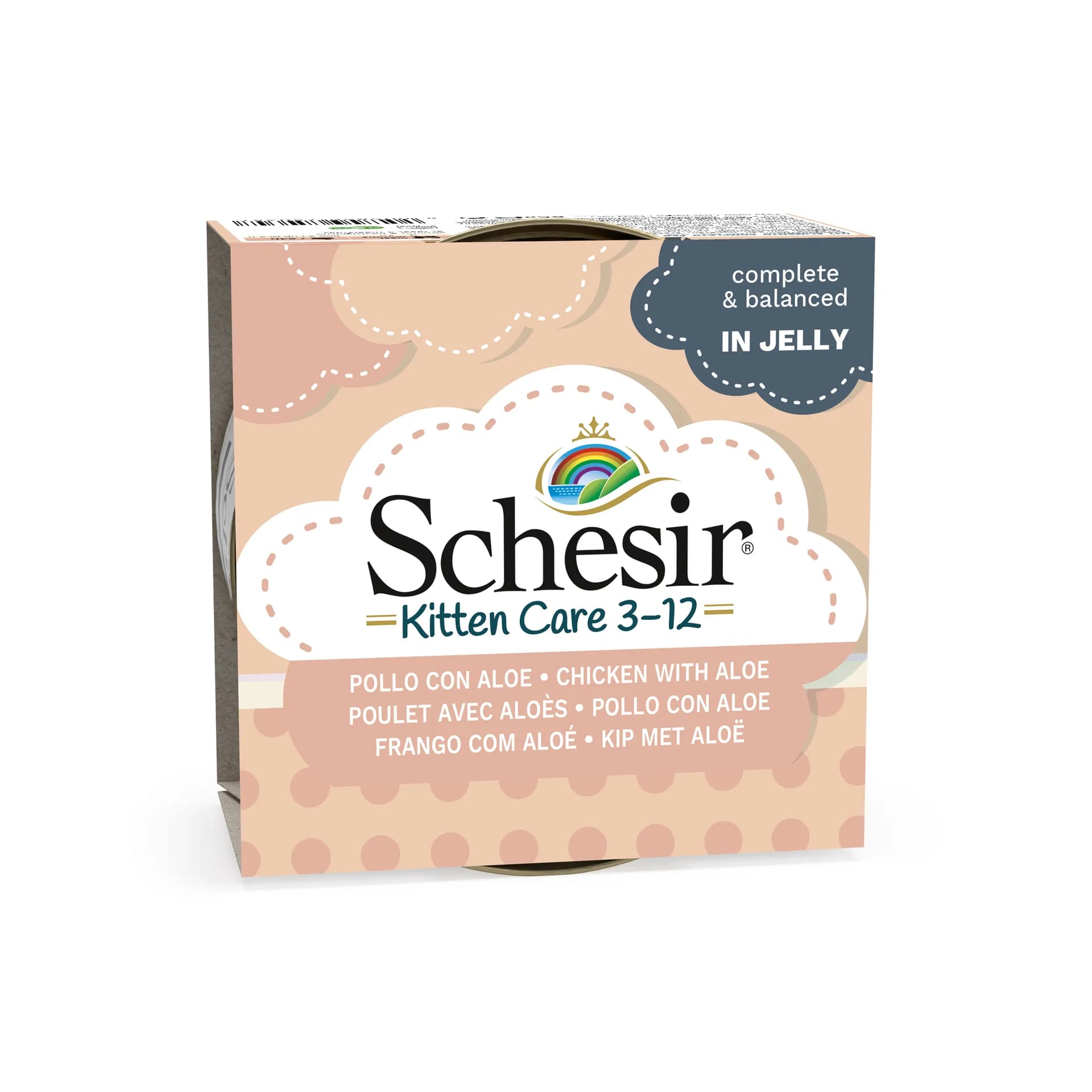 Schesir Kitten Care 3-12 karma mokra dla kociąt kurczak z aloesem 85 g