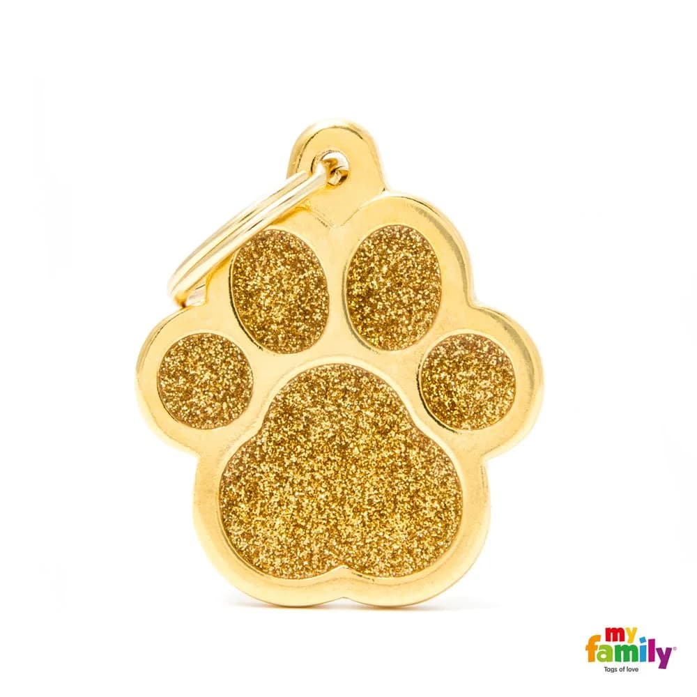 My Family Adresówka Shine Gold Łapka – L