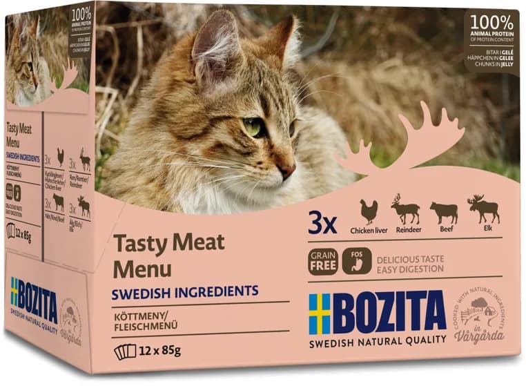Bozita Saszetki dla kota w galaretce z mięsem (mix ) 4 × 3 szt.