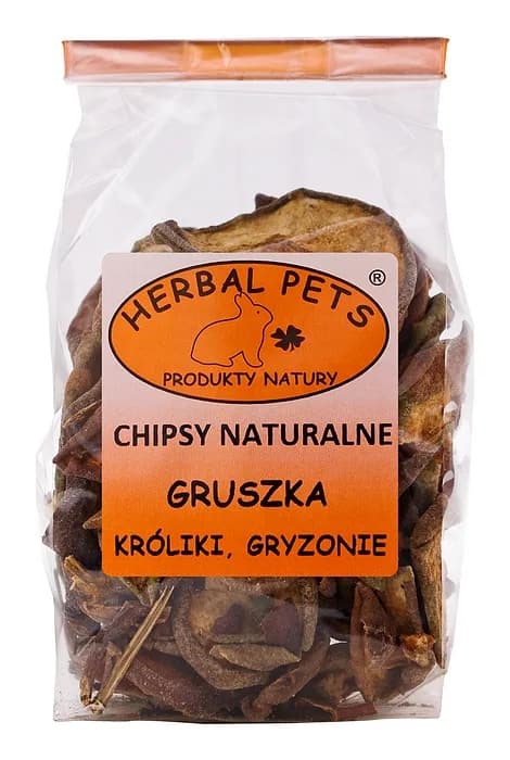 Herbal Pets Chipsy naturalne gruszka karma dla gryzoni 75 g