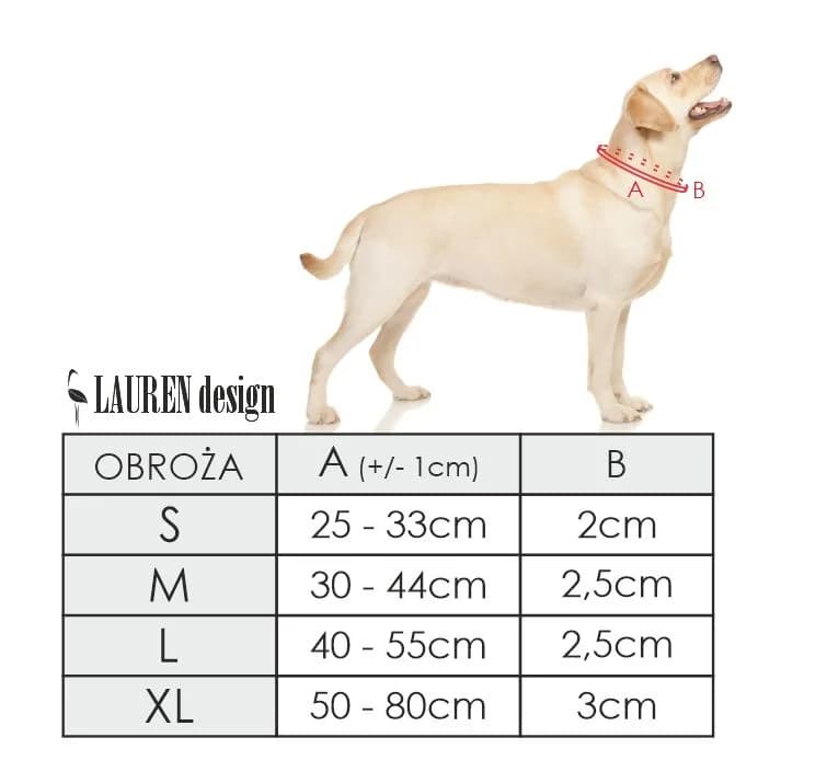 Lauren Design Obroża z klamrą Classic dla psa – czarny, S