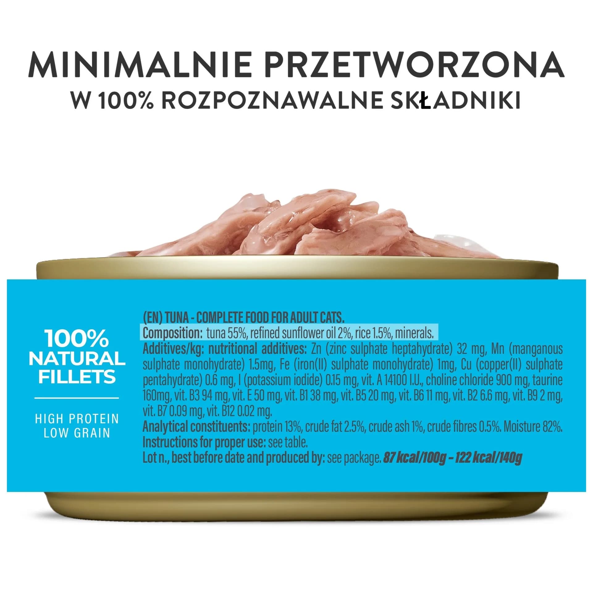 Schesir karma mokra dla kotów tuńczyk w galarecie puszka 140 g