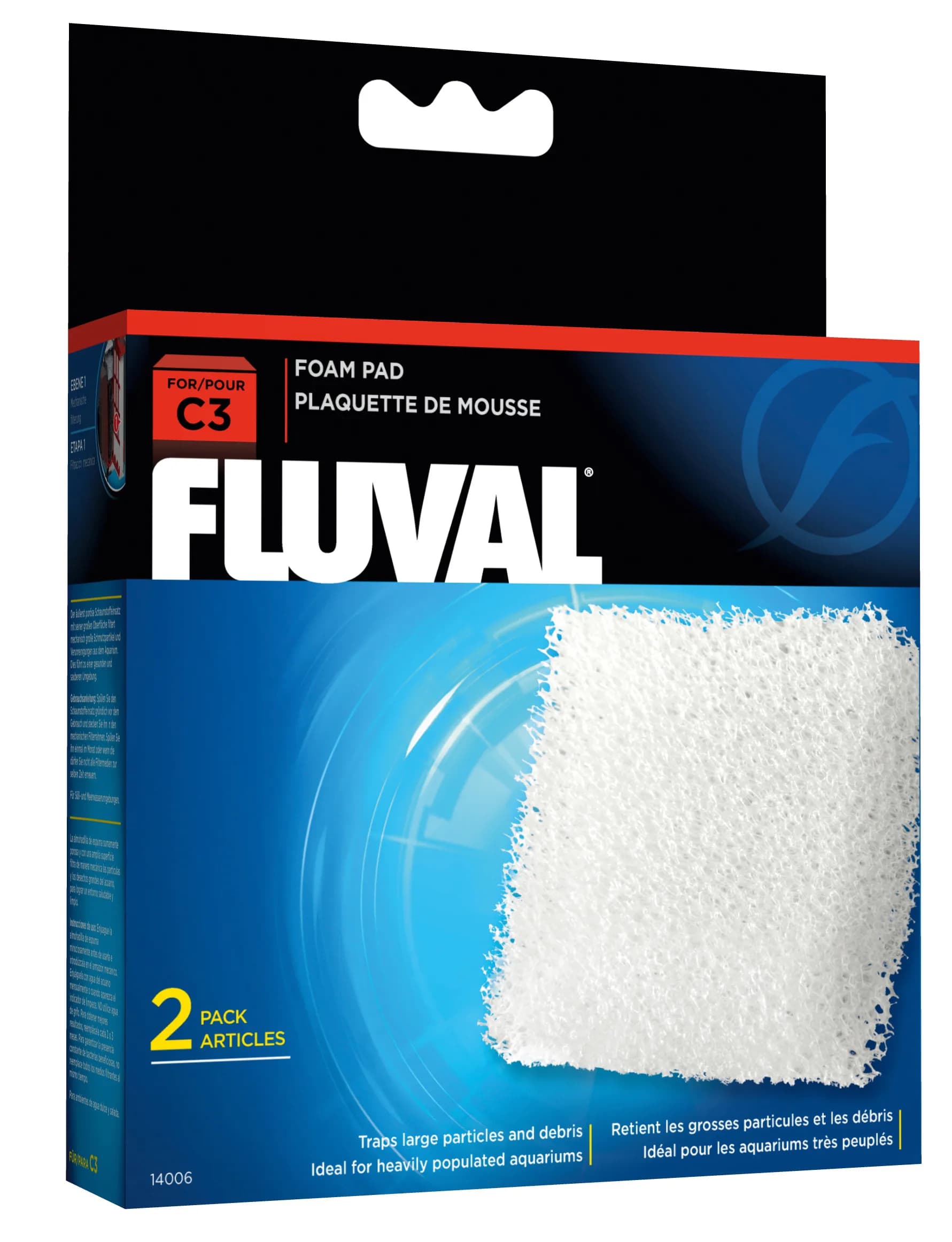 Fluval Foam Pad wkład gąbkowy do filtrów C2 C3 i C4 2 szt. – Fluval C3