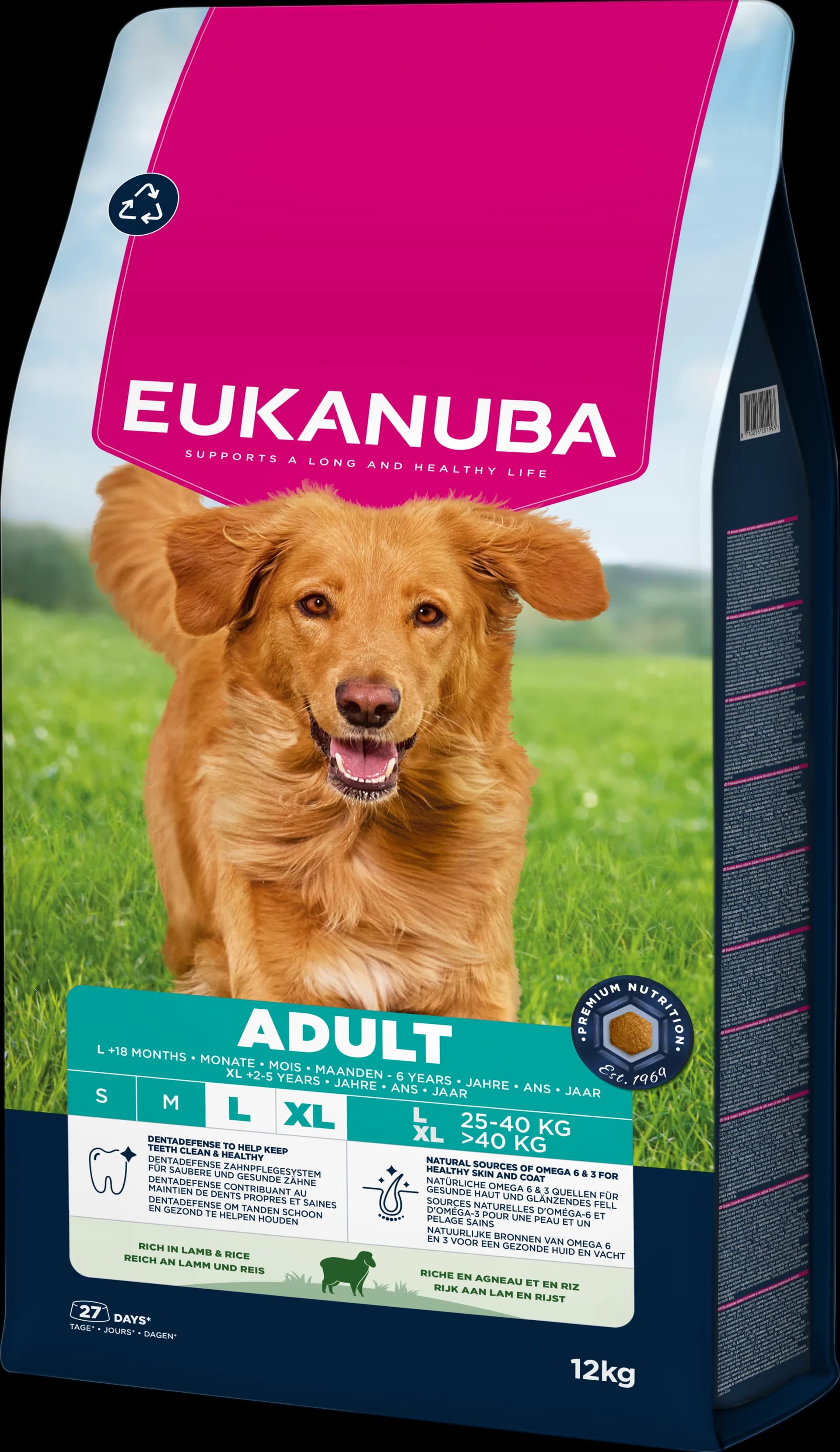 Eukanuba Dog life care adult sucha karma dla dorosłych psów dużych ras jagnięcina i ryż – 12 kg