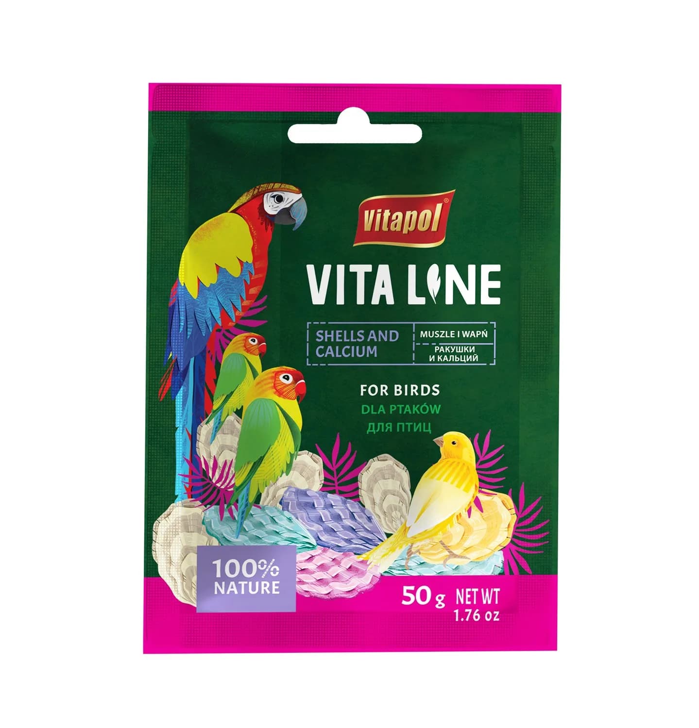 Vitapol Vitaline muszle + wapń dla papug