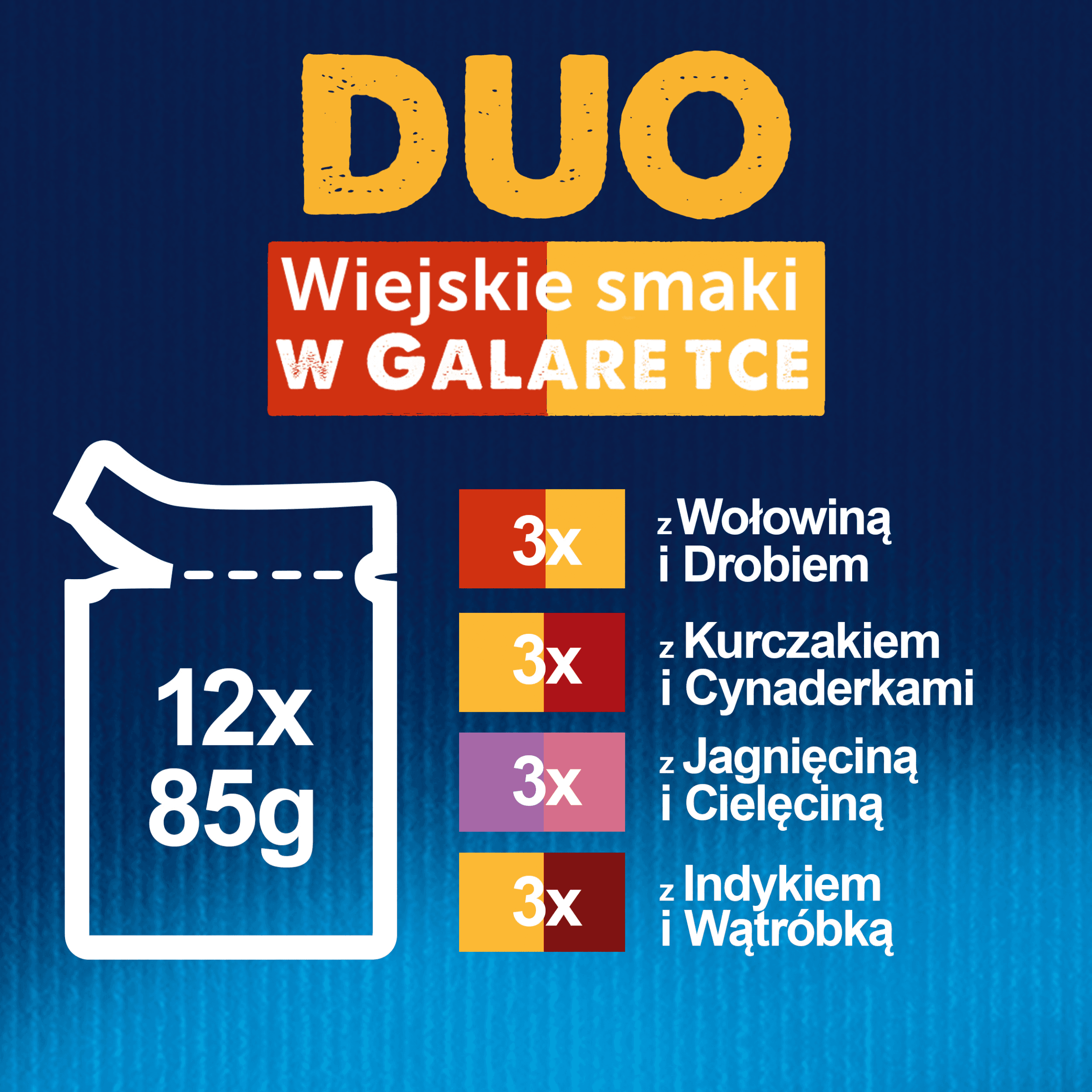 Felix Fantastic Duo saszetki dla kota mięso 12 × 85 g