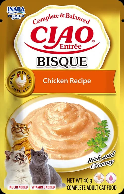 INABA Cat Ciao Entrée Bisque Chicken Recipe 40 g